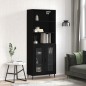 vidaXL Highboard Schwarz 69,5x34x180 cm Holzwerkstoff vidaXL Highboard Schwarz 69,5x34x180 cm Holzwerkstoff