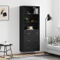 vidaXL Highboard Schwarz 69,5x34x180 cm Holzwerkstoff vidaXL Highboard Schwarz 69,5x34x180 cm Holzwerkstoff