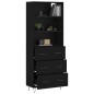 vidaXL Highboard Schwarz 69,5x34x180 cm Holzwerkstoff vidaXL Highboard Schwarz 69,5x34x180 cm Holzwerkstoff
