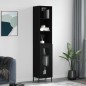 vidaXL Highboard Schwarz 34,5x34x180 cm Holzwerkstoff vidaXL Highboard Schwarz 34,5x34x180 cm Holzwerkstoff