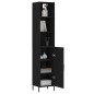 vidaXL Highboard Schwarz 34,5x34x180 cm Holzwerkstoff vidaXL Highboard Schwarz 34,5x34x180 cm Holzwerkstoff