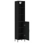 vidaXL Highboard Schwarz 34,5x34x180 cm Holzwerkstoff vidaXL Highboard Schwarz 34,5x34x180 cm Holzwerkstoff