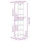 vidaXL Highboard Schwarz 34,5x32,5x180 cm Holzwerkstoff vidaXL Highboard Schwarz 34,5x32,5x180 cm Holzwerkstoff