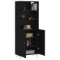 vidaXL Highboard Schwarz 69,5x34x180 cm Holzwerkstoff vidaXL Highboard Schwarz 69,5x34x180 cm Holzwerkstoff