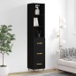 vidaXL Highboard Schwarz 34,5x34x180 cm Holzwerkstoff vidaXL Highboard Schwarz 34,5x34x180 cm Holzwerkstoff