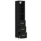 vidaXL Highboard Schwarz 34,5x34x180 cm Holzwerkstoff vidaXL Highboard Schwarz 34,5x34x180 cm Holzwerkstoff