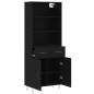 vidaXL Highboard Schwarz 69,5x34x180 cm Holzwerkstoff vidaXL Highboard Schwarz 69,5x34x180 cm Holzwerkstoff