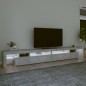 vidaXL TV-Schrank mit LED-Leuchten Betongrau 290x36,5x40 cm vidaXL TV-Schrank mit LED-Leuchten Betongrau 290x36,5x40 cm