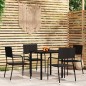 vidaXL 5-tlg. Garten-Essgruppe Schwarz vidaXL 5-tlg. Garten-Essgruppe Schwarz