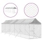 vidaXL Outdoor-Hundezwinger mit Dach Silbern 2x10x2,5 m Stahl Verzinkt vidaXL Outdoor-Hundezwinger mit Dach Silbern 2x10x2,5 m Stahl Verzinkt