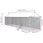 vidaXL Outdoor-Hundezwinger mit Dach Silbern 2x10x2,5 m Stahl Verzinkt vidaXL Outdoor-Hundezwinger mit Dach Silbern 2x10x2,5 m Stahl Verzinkt