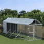 vidaXL Outdoor-Hundezwinger mit Dach Silbern 2x10x2,5 m Stahl Verzinkt vidaXL Outdoor-Hundezwinger mit Dach Silbern 2x10x2,5 m Stahl Verzinkt