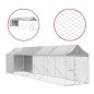 vidaXL Outdoor-Hundezwinger mit Dach Silbern 2x10x2,5 m Stahl Verzinkt vidaXL Outdoor-Hundezwinger mit Dach Silbern 2x10x2,5 m Stahl Verzinkt