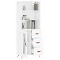 vidaXL Highboard Hochglanz-Weiß 69,5x34x180 cm Holzwerkstoff vidaXL Highboard Hochglanz-Weiß 69,5x34x180 cm Holzwerkstoff