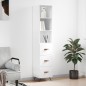 vidaXL Highboard Hochglanz-Weiß 34,5x34x180 cm Holzwerkstoff vidaXL Highboard Hochglanz-Weiß 34,5x34x180 cm Holzwerkstoff