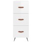 vidaXL Highboard Hochglanz-Weiß 34,5x34x180 cm Holzwerkstoff vidaXL Highboard Hochglanz-Weiß 34,5x34x180 cm Holzwerkstoff