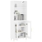 vidaXL Highboard Hochglanz-Weiß 69,5x34x180 cm Holzwerkstoff vidaXL Highboard Hochglanz-Weiß 69,5x34x180 cm Holzwerkstoff