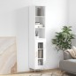 vidaXL Highboard Hochglanz-Weiß 34,5x34x180 cm Holzwerkstoff vidaXL Highboard Hochglanz-Weiß 34,5x34x180 cm Holzwerkstoff