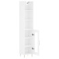 vidaXL Highboard Hochglanz-Weiß 34,5x34x180 cm Holzwerkstoff vidaXL Highboard Hochglanz-Weiß 34,5x34x180 cm Holzwerkstoff