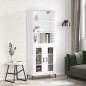 vidaXL Highboard Weiß 69,5x34x180 cm Holzwerkstoff vidaXL Highboard Weiß 69,5x34x180 cm Holzwerkstoff