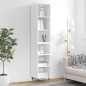 vidaXL Highboard Weiß 34,5x32,5x180 cm Holzwerkstoff vidaXL Highboard Weiß 34,5x32,5x180 cm Holzwerkstoff