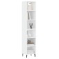 vidaXL Highboard Weiß 34,5x32,5x180 cm Holzwerkstoff vidaXL Highboard Weiß 34,5x32,5x180 cm Holzwerkstoff