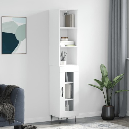 vidaXL Highboard Weiß 34,5x34x180 cm Holzwerkstoff
