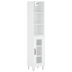 vidaXL Highboard Weiß 34,5x34x180 cm Holzwerkstoff