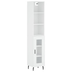 vidaXL Highboard Weiß 34,5x34x180 cm Holzwerkstoff