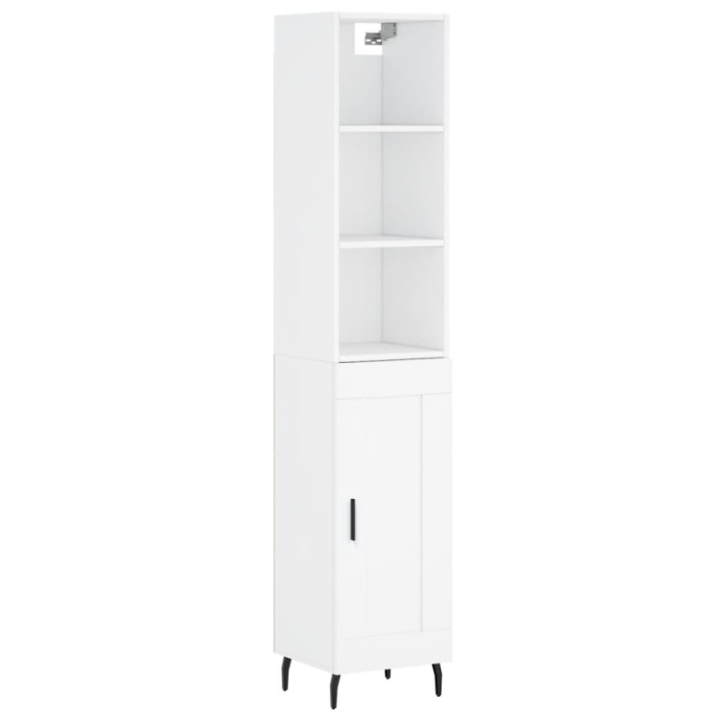 vidaXL Highboard Weiß 34,5x34x180 cm Holzwerkstoff vidaXL Highboard Weiß 34,5x34x180 cm Holzwerkstoff
