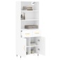 vidaXL Highboard Weiß 69,5x34x180 cm Holzwerkstoff vidaXL Highboard Weiß 69,5x34x180 cm Holzwerkstoff