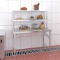 vidaXL Küchen-Arbeitstisch mit Aufsatzboard 120x60x145 cm Edelstahl vidaXL Küchen-Arbeitstisch mit Aufsatzboard 120x60x145 cm Edelstahl