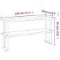 vidaXL Küchen-Arbeitstisch mit Aufsatzboard 120x60x145 cm Edelstahl vidaXL Küchen-Arbeitstisch mit Aufsatzboard 120x60x145 cm Edelstahl