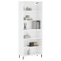 vidaXL Highboard Weiß 69,5x32,5x180 cm Holzwerkstoff vidaXL Highboard Weiß 69,5x32,5x180 cm Holzwerkstoff