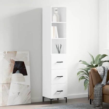 vidaXL Highboard Weiß 34,5x34x180 cm Holzwerkstoff