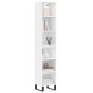 vidaXL Highboard Weiß 34,5x32,5x180 cm Holzwerkstoff vidaXL Highboard Weiß 34,5x32,5x180 cm Holzwerkstoff
