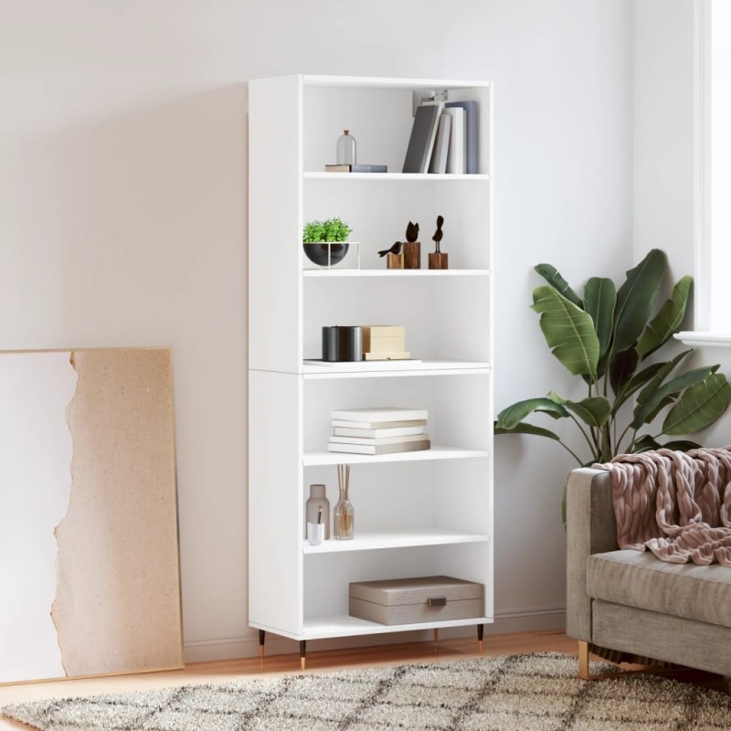vidaXL Highboard Weiß 69,5x32,5x180 cm Holzwerkstoff vidaXL Highboard Weiß 69,5x32,5x180 cm Holzwerkstoff