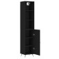 vidaXL Highboard Schwarz 34,5x34x180 cm Holzwerkstoff vidaXL Highboard Schwarz 34,5x34x180 cm Holzwerkstoff