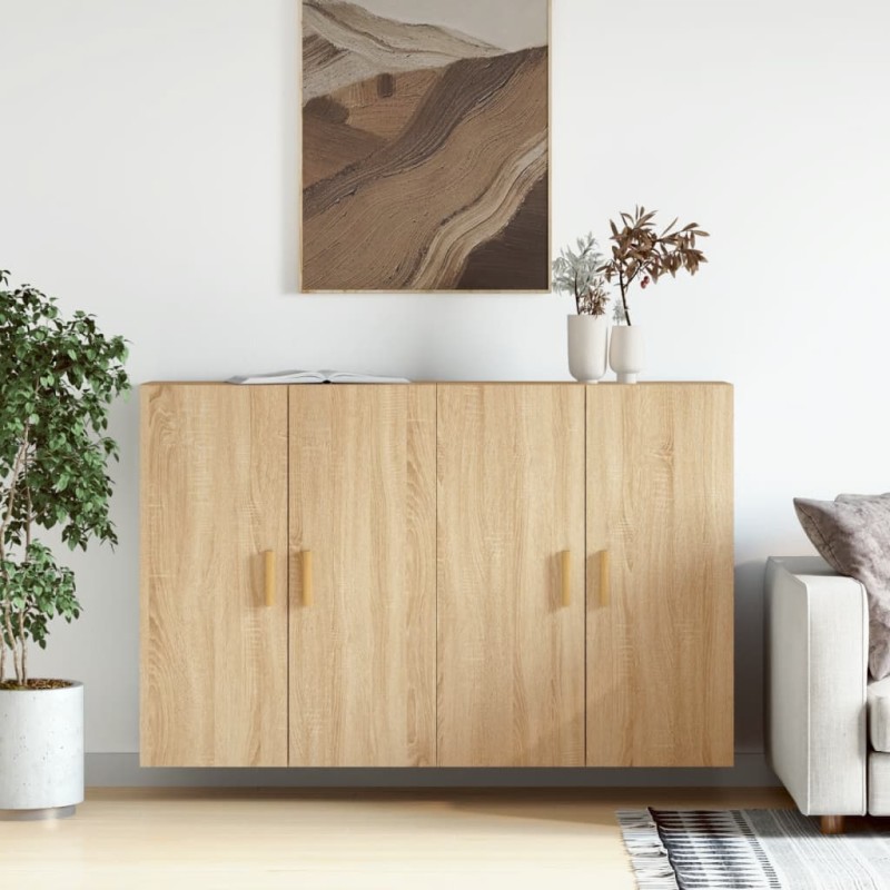 vidaXL Wandschränke 2 Stk. Sonoma-Eiche Holzwerkstoff vidaXL Wandschränke 2 Stk. Sonoma-Eiche Holzwerkstoff