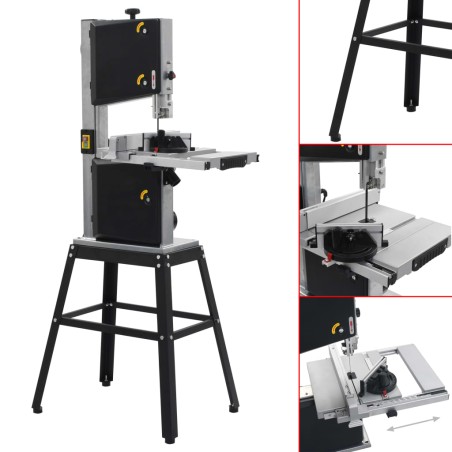vidaXL Bandsäge mit Ständer Schnittbreite 245 mm