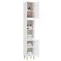 vidaXL Badschrank Hochglanz-Weiß 30x30x190 cm Holzwerkstoff vidaXL Badschrank Hochglanz-Weiß 30x30x190 cm Holzwerkstoff