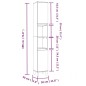 vidaXL Badschrank Hochglanz-Weiß 30x30x190 cm Holzwerkstoff vidaXL Badschrank Hochglanz-Weiß 30x30x190 cm Holzwerkstoff