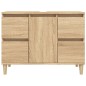 vidaXL Waschbeckenunterschrank Sonoma-Eiche 80x33x60 cm Holzwerkstoff vidaXL Waschbeckenunterschrank Sonoma-Eiche 80x33x60 cm Holzwerkstoff