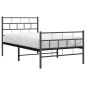 vidaXL Bettgestell mit Kopf- und Fußteil Metall Schwarz 100x190 cm vidaXL Bettgestell mit Kopf- und Fußteil Metall Schwarz 100x190 cm