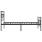 vidaXL Bettgestell mit Kopf- und Fußteil Metall Schwarz 100x190 cm vidaXL Bettgestell mit Kopf- und Fußteil Metall Schwarz 100x190 cm