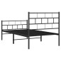 vidaXL Bettgestell mit Kopf- und Fußteil Metall Schwarz 100x190 cm vidaXL Bettgestell mit Kopf- und Fußteil Metall Schwarz 100x190 cm