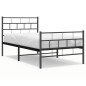 vidaXL Bettgestell mit Kopf- und Fußteil Metall Schwarz 107x203 cm vidaXL Bettgestell mit Kopf- und Fußteil Metall Schwarz 107x203 cm
