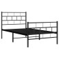 vidaXL Bettgestell mit Kopf- und Fußteil Metall Schwarz 107x203 cm vidaXL Bettgestell mit Kopf- und Fußteil Metall Schwarz 107x203 cm