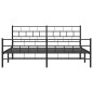 vidaXL Bettgestell mit Kopf- und Fußteil Metall Schwarz 200x200 cm vidaXL Bettgestell mit Kopf- und Fußteil Metall Schwarz 200x200 cm