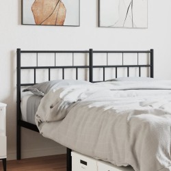 vidaXL Kopfteil Metall Schwarz 140 cm